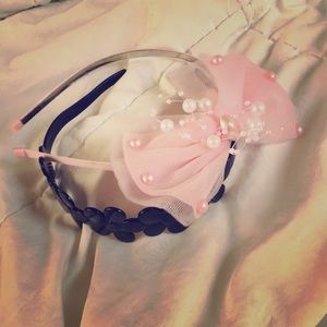 Set of 2 hairbands. Pink and black. NWOT